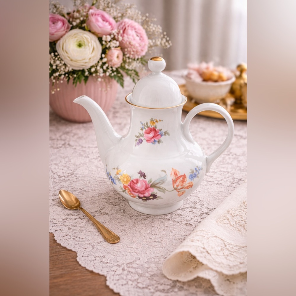 Vintage JLMenau Fine Porcelain Teapot – GDR (1970s) | Graf von Henneberg